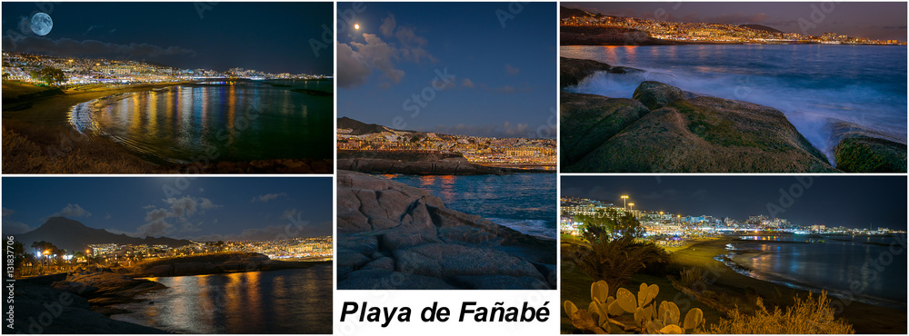 Collage of Playa de Fanabe, Tenerife