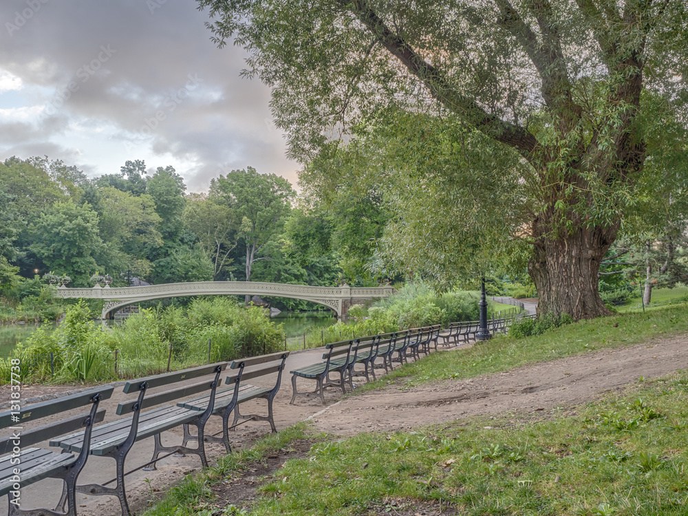 Bow bridge in summer