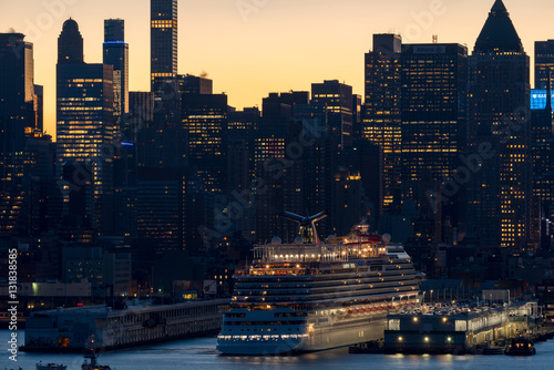 Cruise ship at New York Manhattan