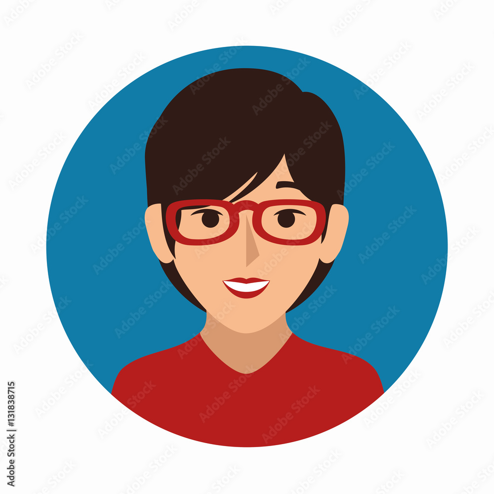 businesswoman character avatar isolated vector illustration design