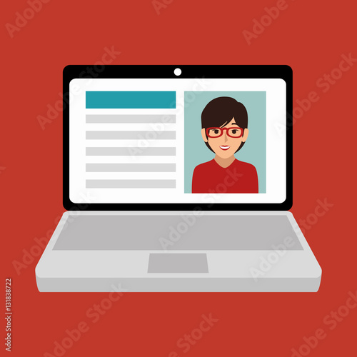 recruitment process concept icon vector illustration design