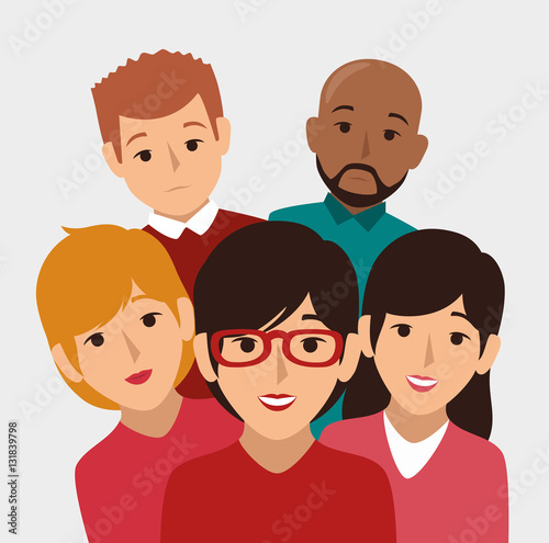 people group avatar character vector illustration design