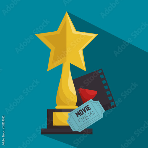 Cinematographic entertainment isolated icons vector illustration design
