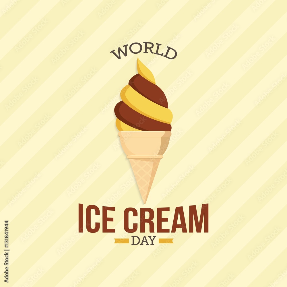 Happy World Ice Cream Day Stock Vector | Adobe Stock