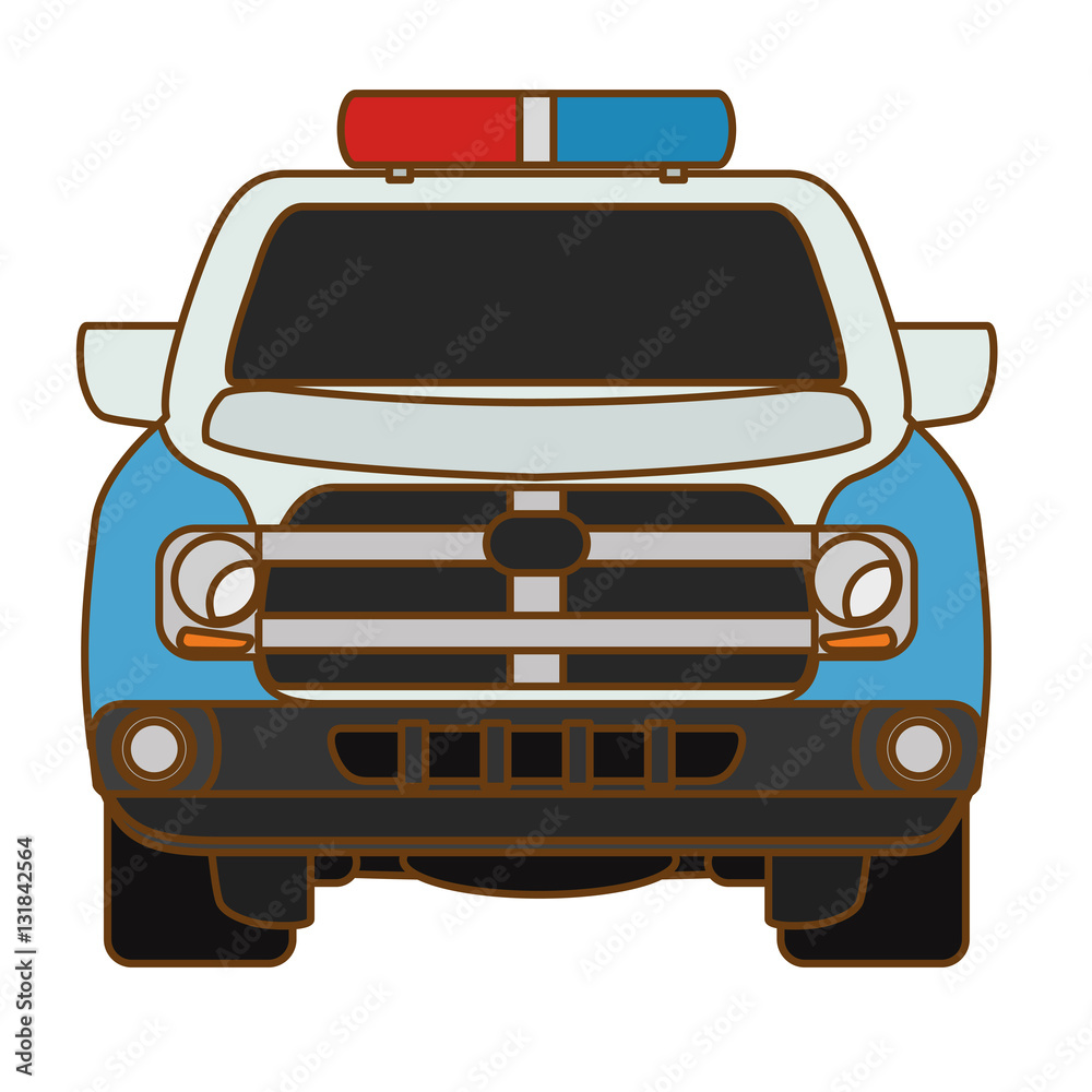 police car vehicle icon over white background. colorful design. vector illustration police car vehicle icon over white background. colorful design. vector illustration