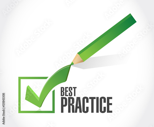 best practice check mark sign concept