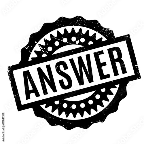 Answer rubber stamp