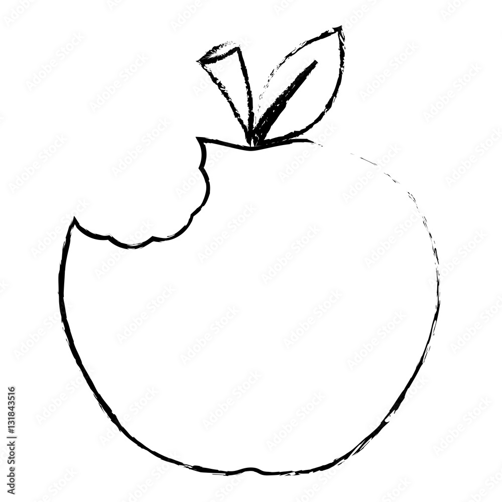 apple fruit icon over white background. vector illustration