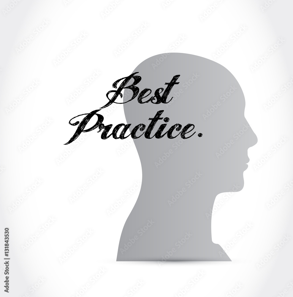 best practice thinking brain sign concept
