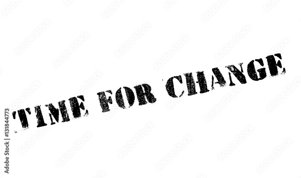 Time for change stamp. Grunge design with dust scratches. Effects can be easily removed for a clean, crisp look. Color is easily changed. Time for change stamp. Grunge design with dust scratches. Effects can be easily removed for a clean, crisp look. Color is easily changed.