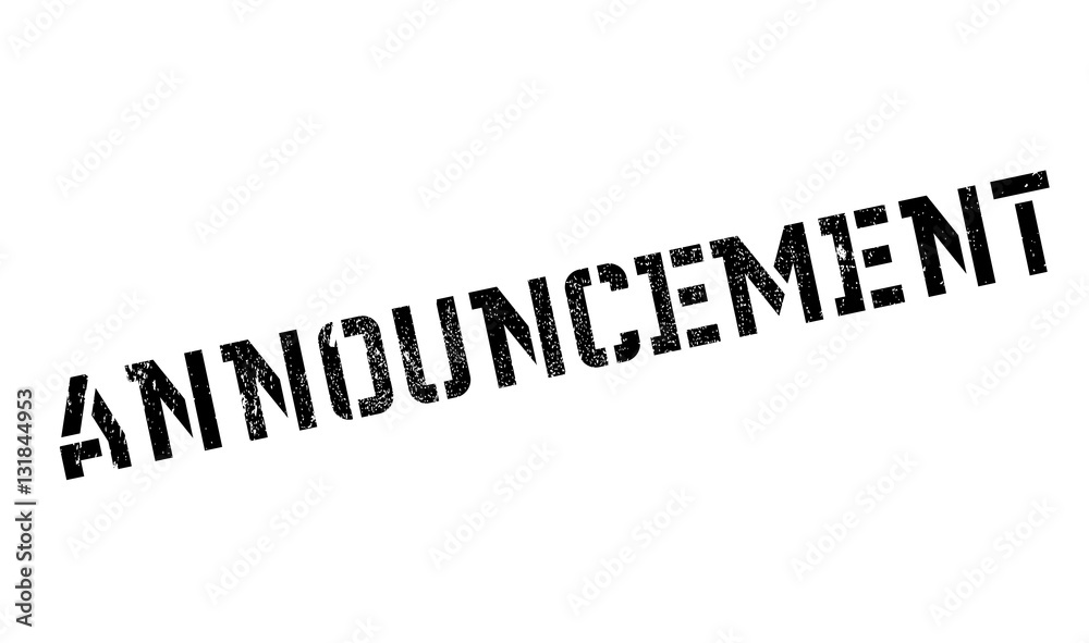 Announcement stamp. Grunge design with dust scratches. Effects can be easily removed for a clean, crisp look. Color is easily changed. Announcement stamp. Grunge design with dust scratches. Effects can be easily removed for a clean, crisp look. Color is easily changed.