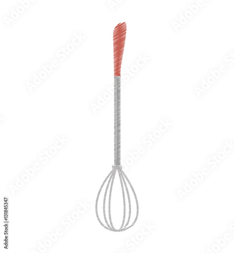 drawing wire whisk kitchen and cooking utensils vector illustration eps 10