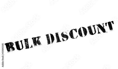 Bulk discount stamp. Grunge design with dust scratches. Effects can be easily removed for a clean, crisp look. Color is easily changed.