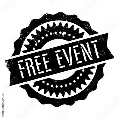 Free event stamp. Grunge design with dust scratches. Effects can be easily removed for a clean, crisp look. Color is easily changed.