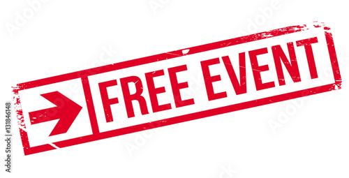 Free event stamp. Grunge design with dust scratches. Effects can be easily removed for a clean, crisp look. Color is easily changed.