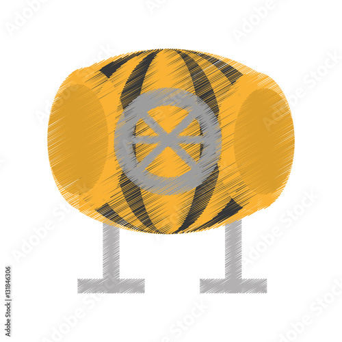 drawing concrete mixer constructioncement vector illustration eps 10