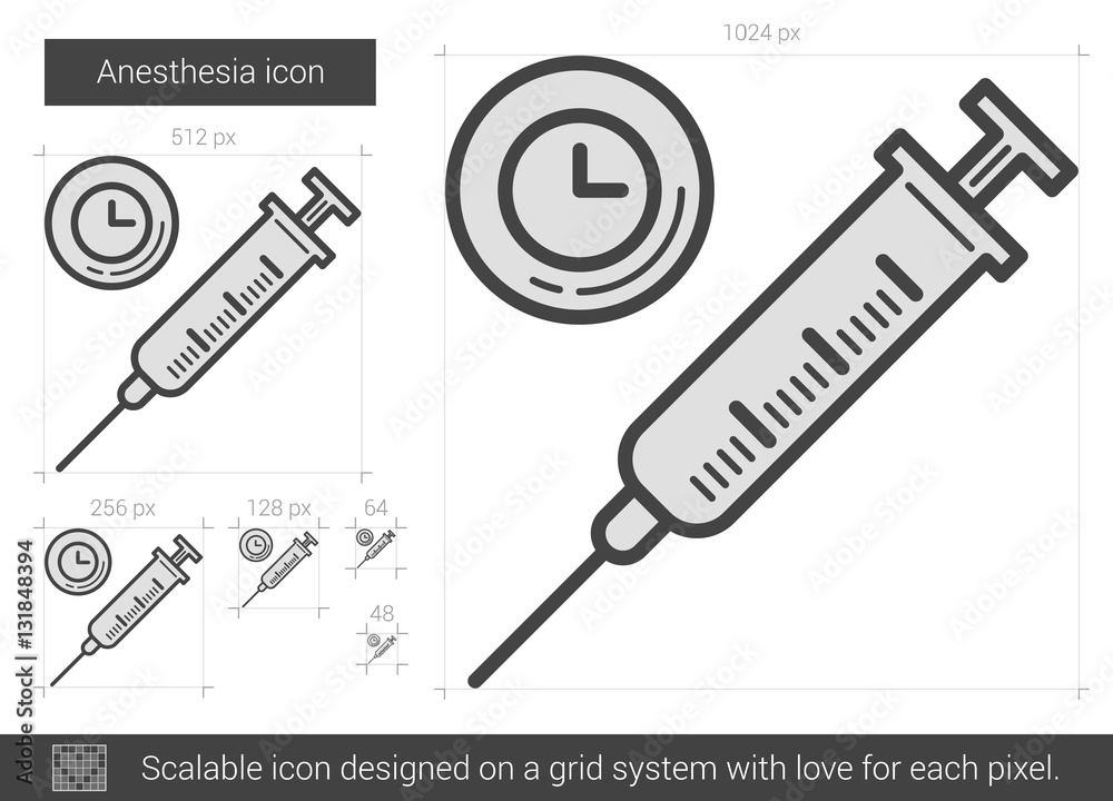 Anesthesia line icon. Anesthesia line icon.