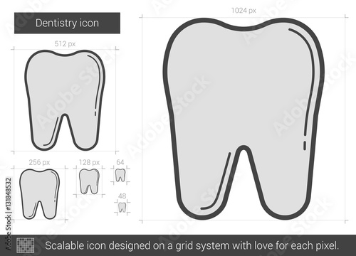 Dentistry line icon.