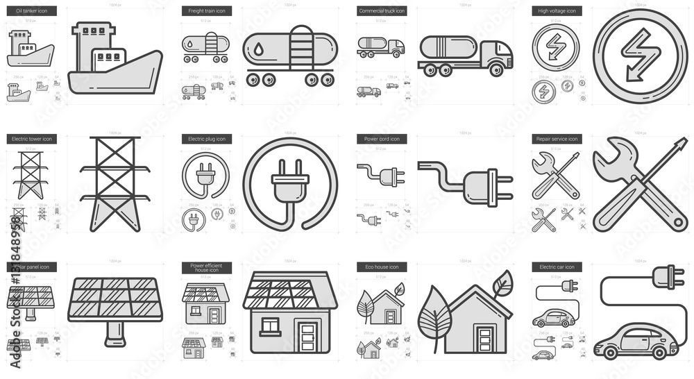 Ecology line icon set. Ecology line icon set.