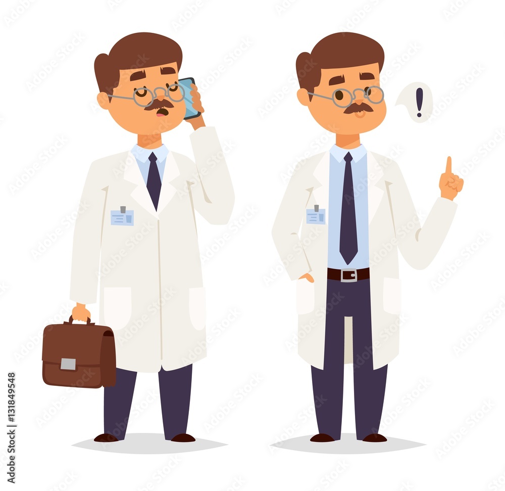 Doctor character vector isolated