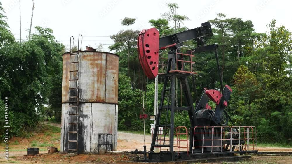 Oil Pump Jack (Sucker Rod Beam) in the middle of the oilfield
Oil Pump Jack (Sucker Rod Beam) in the middle of the oilfield