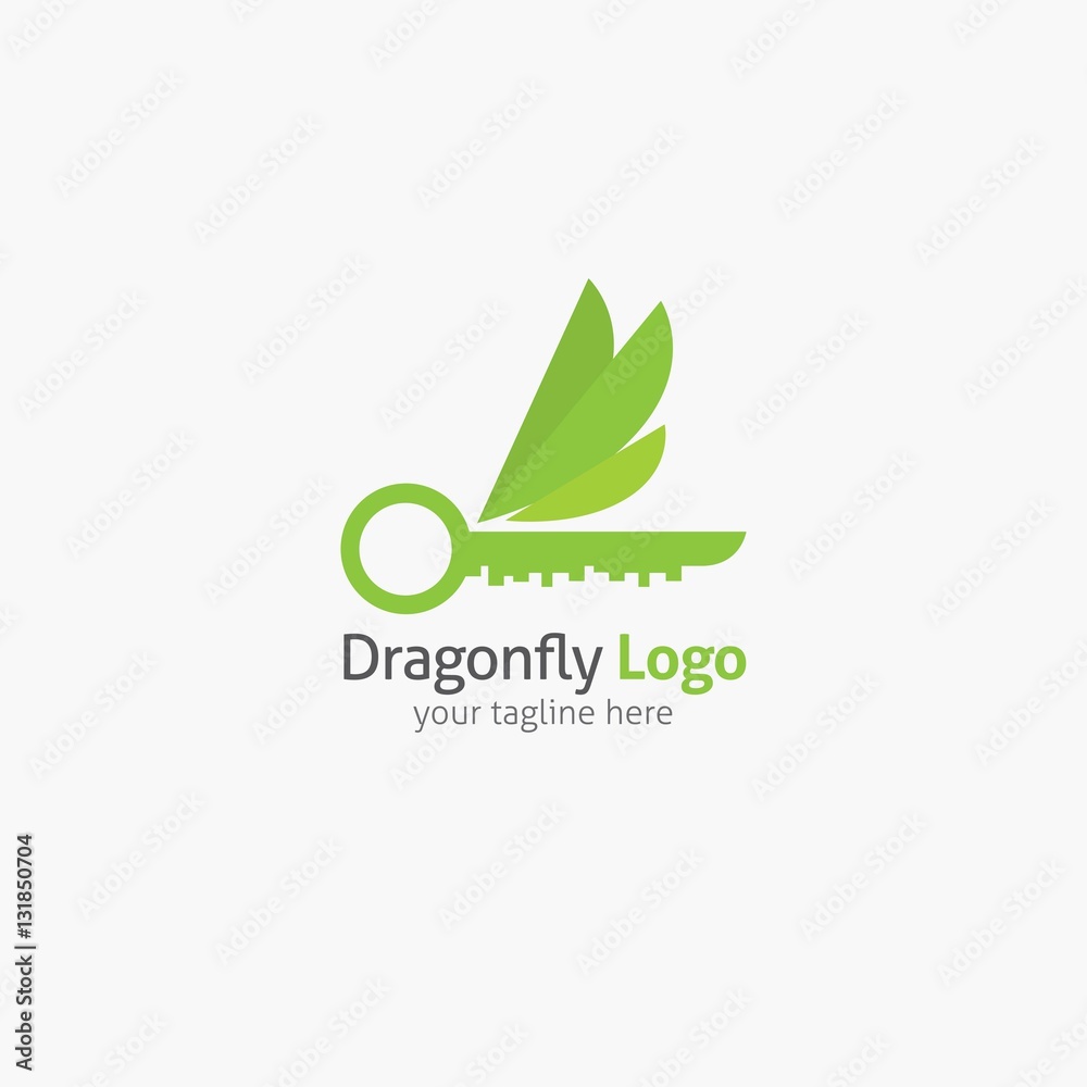 Dragonfly Logo design template linear style. Vector Illustration Dragonfly Logo design template linear style. Vector Illustration