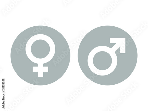 Gender icon gray vector