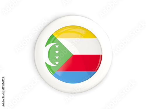 Flag of comoros, glossy round button Free Download Flag of comoros, glossy round button - GFXLoad