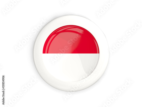 Free Download Flag of indonesia, glossy round button - GFXLoad