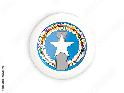 Flag of northern mariana islands, glossy round button photo