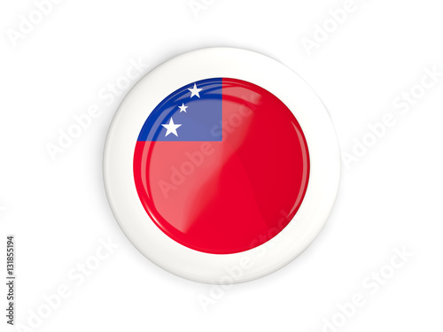 Free Download Flag of samoa, glossy round button - GFXLoad