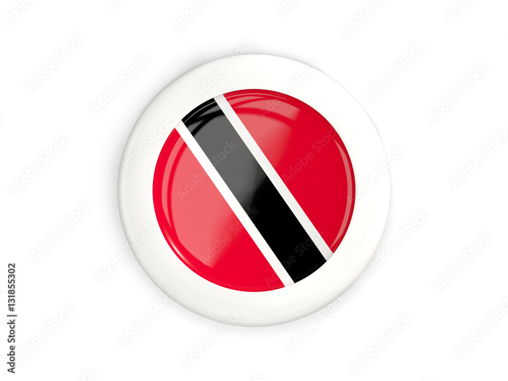 Flag of trinidad and tobago, glossy round button Flag of trinidad and tobago, glossy round button
