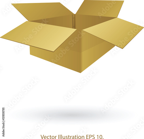 Cardboard Box Vector Illustration, EPS 10.