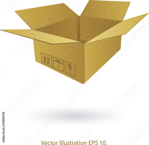 Cardboard Box Vector Illustration, EPS 10.