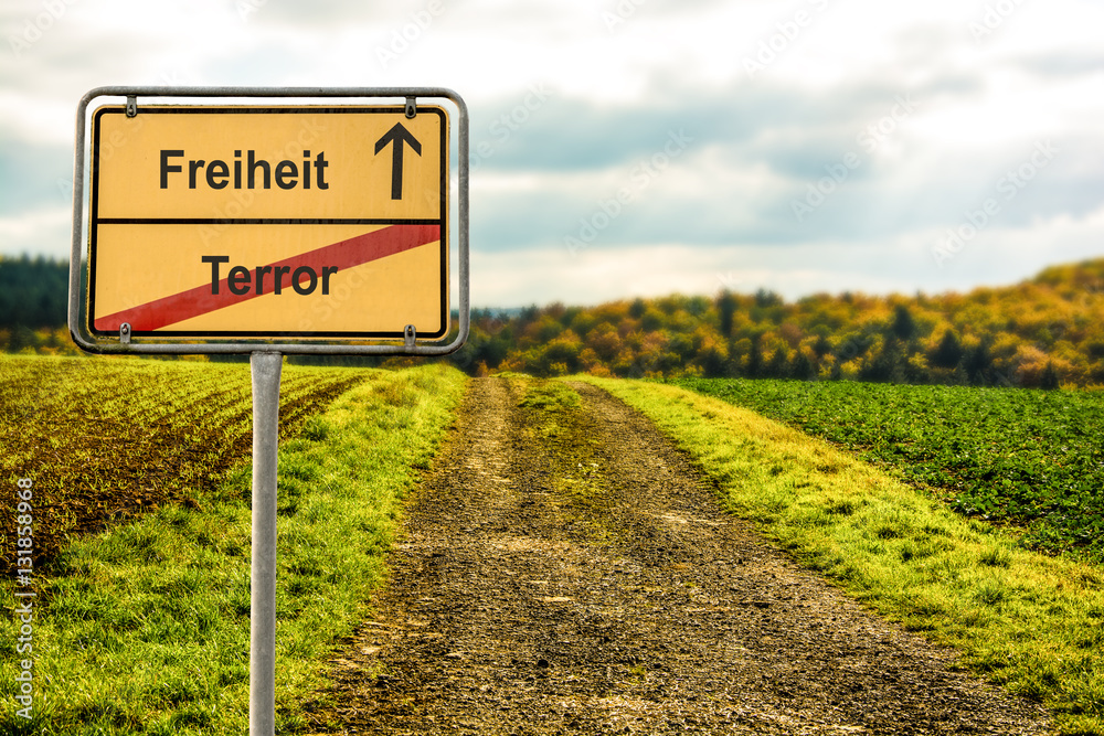 Obraz premium Schild 174 - Terror