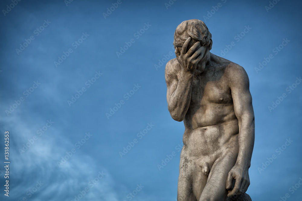 Henri Vidal's Statue of Cain Stock Photo | Adobe Stock
