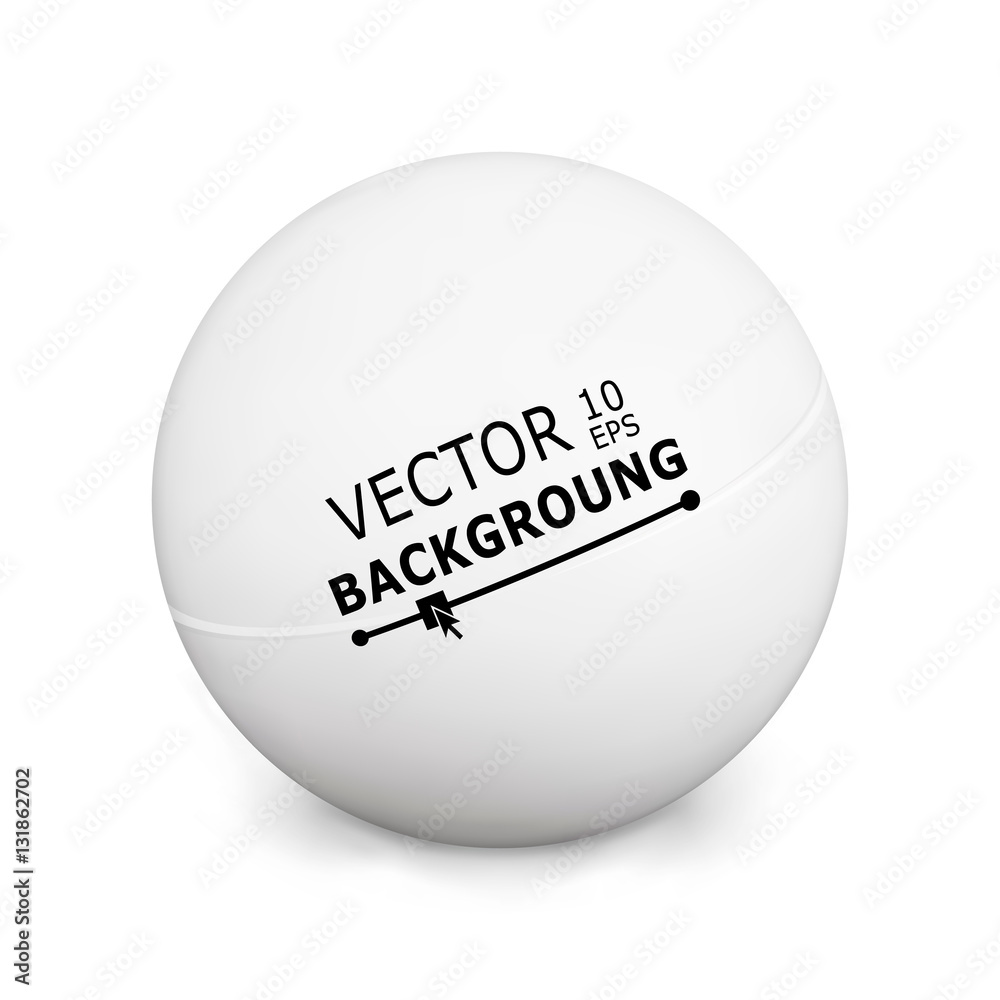 Ping Pong Ball. White Photo Realistic 3d With Shadow. Isolated On Background. Activity Game. Table Tennis. Vector Illustration Ping Pong Ball. White Photo Realistic 3d With Shadow. Isolated On Background. Activity Game. Table Tennis. Vector Illustration