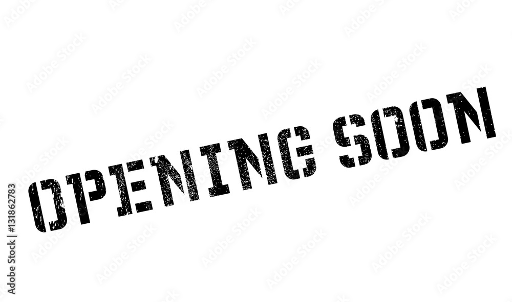 Opening soon stamp. Grunge design with dust scratches. Effects can be easily removed for a clean, crisp look. Color is easily changed. Opening soon stamp. Grunge design with dust scratches. Effects can be easily removed for a clean, crisp look. Color is easily changed.