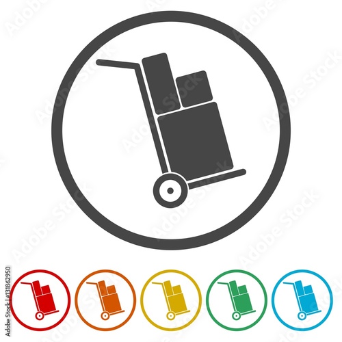 Handcart icon, vector icon 
