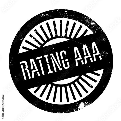 Rating aaa stamp. Grunge design with dust scratches. Effects can be easily removed for a clean, crisp look. Color is easily changed.