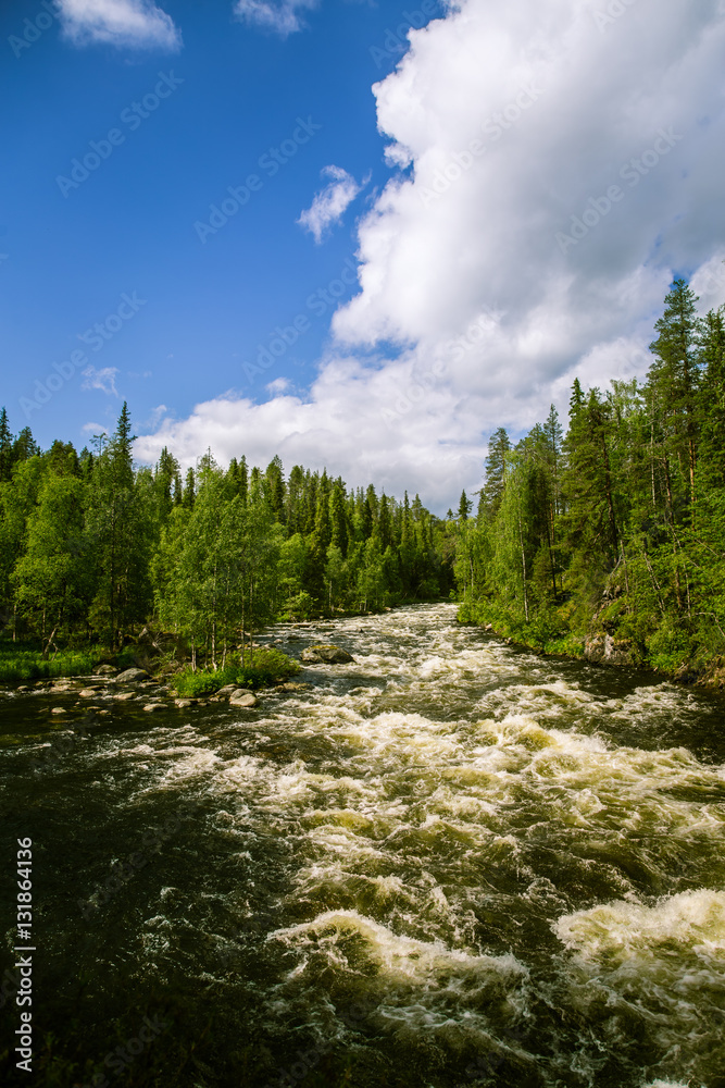 A beautiful river landscape in Finland A beautiful river landscape in Finland