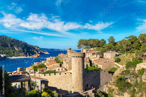 Beach at Tossa de Mar and fortress