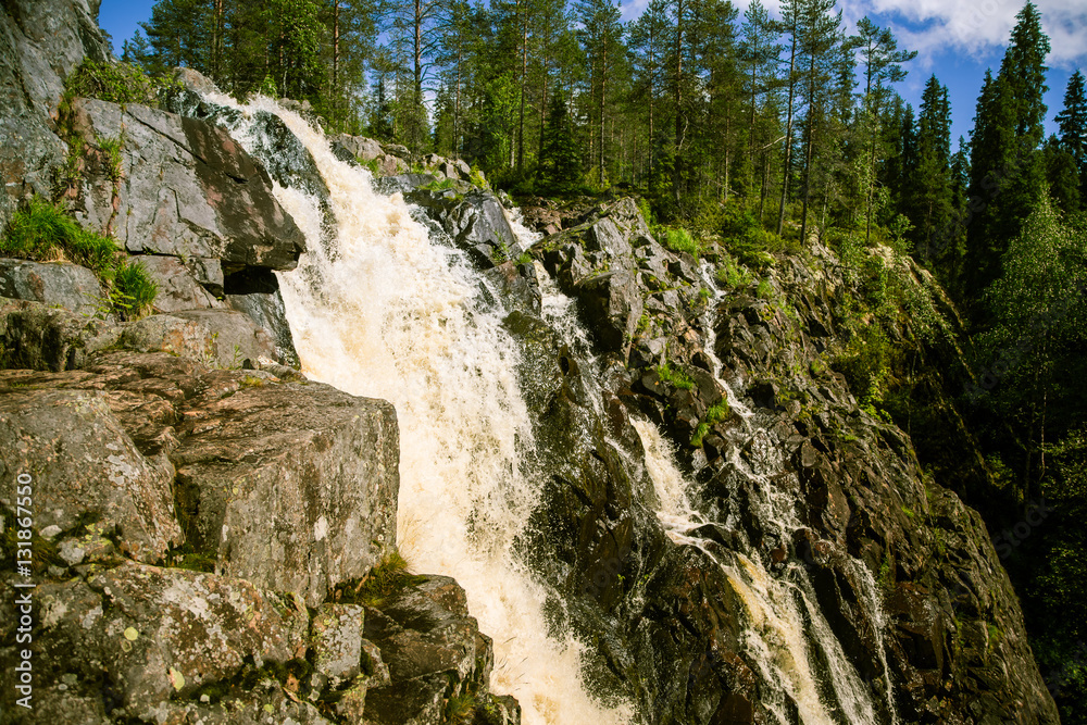 A beautiful waterfall in Finland A beautiful waterfall in Finland
