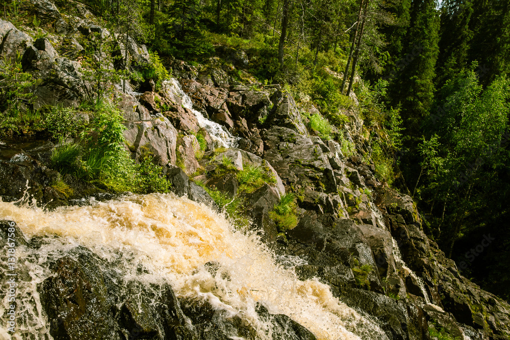 A beautiful waterfall in Finland