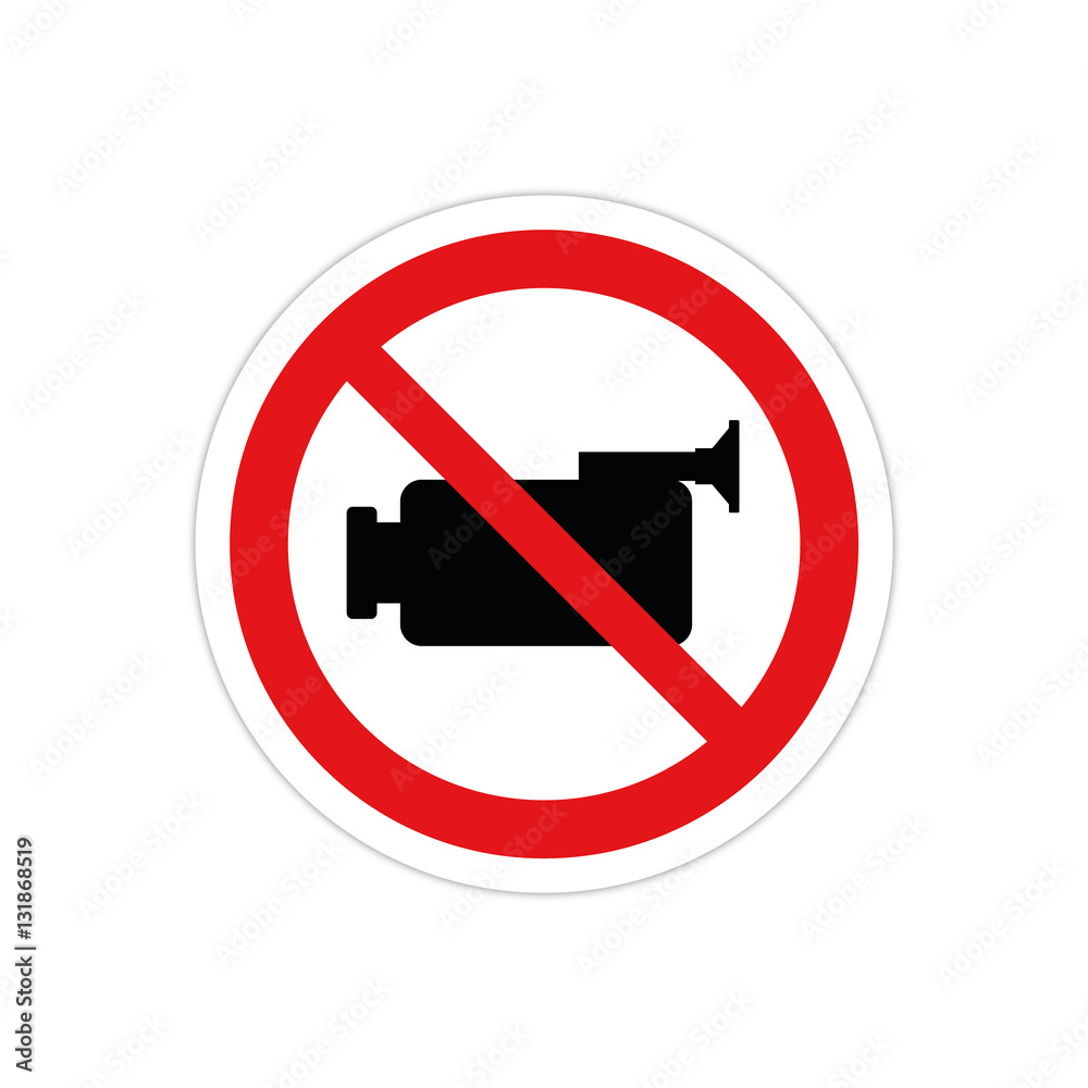 Vecteur Stock Panneau pictogramme interdit filmer Adobe Stock
