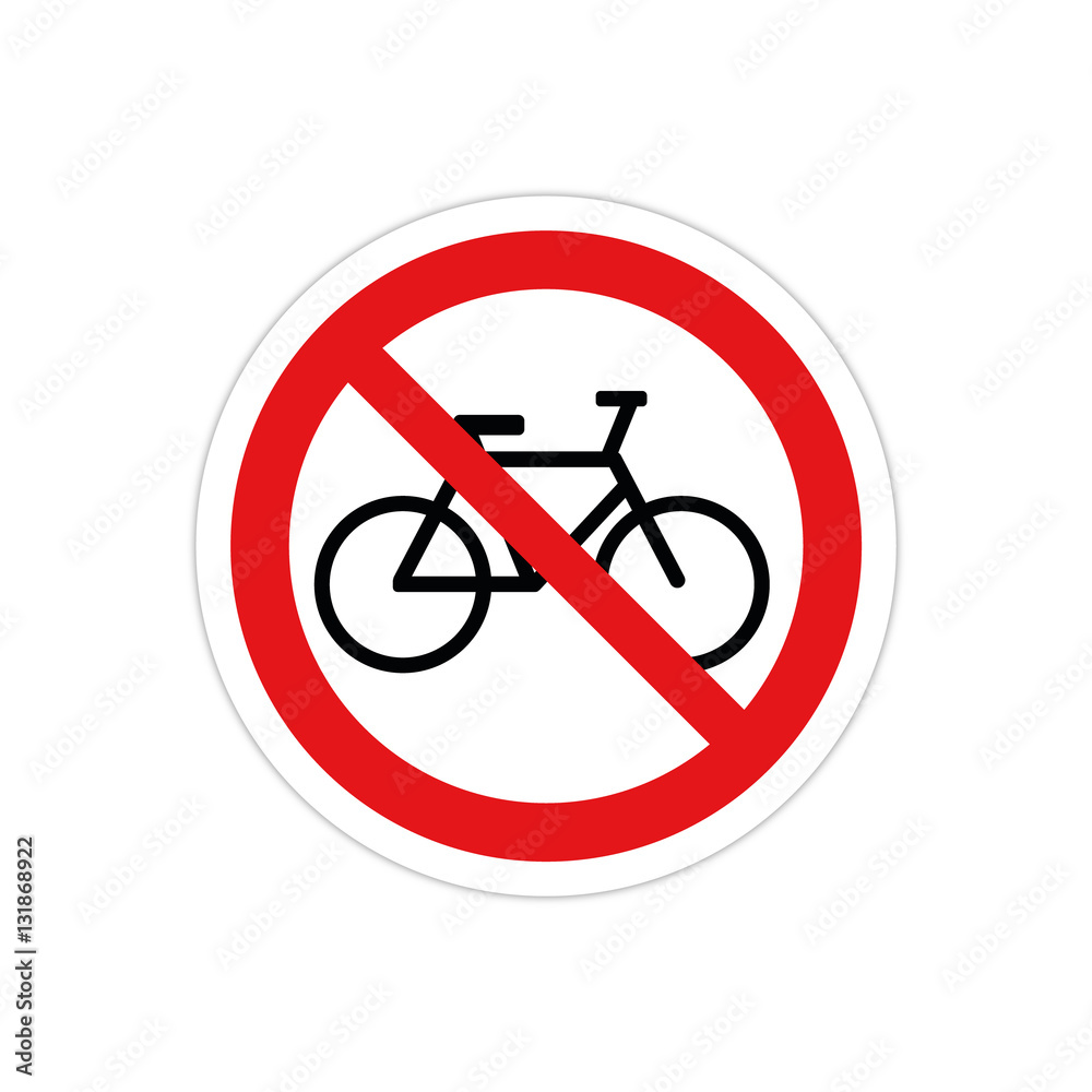 Panneau pictogramme interdit au vélo Panneau pictogramme interdit au vélo
