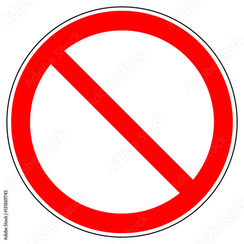 srr0 SignRoundRed - German - Verbotszeichen - leer - english - blank no symbol - empty prohibition sign - isolated on white background - xxl g4873
