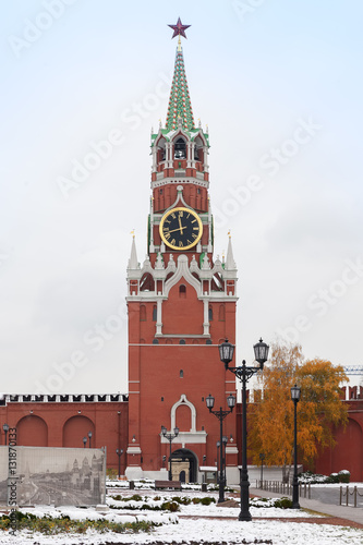 The Spasskaya Tower of Moscow Kremlin, Russia