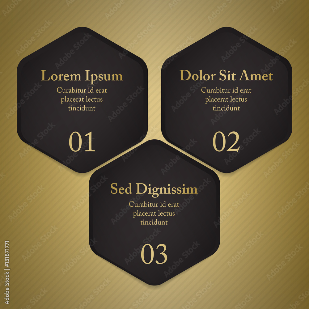 Gold and black infographic template. Stock Vector | Adobe Stock