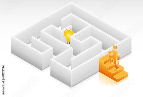 Maze assessment idea lightbulb
